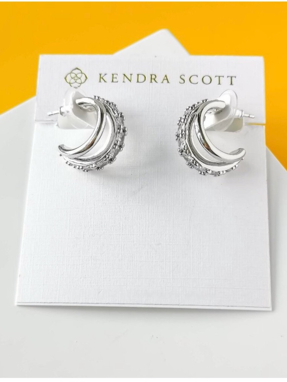 Kendra Scott Silver Livy hoop Earrings - Women Jewelry